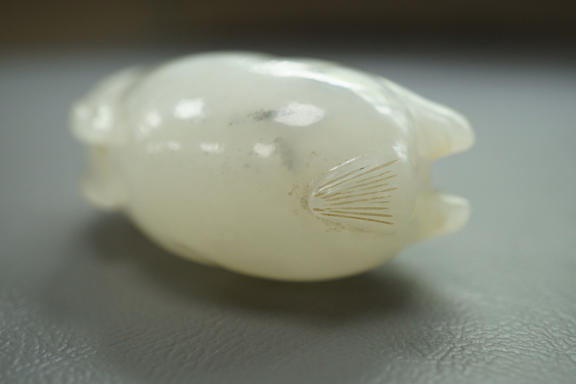 A Chinese white jade ‘rabbit’ snuff bottle, 18th/19th century